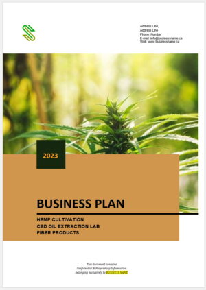 Hemp Cultivation CBD Oil Extraction Business Plan