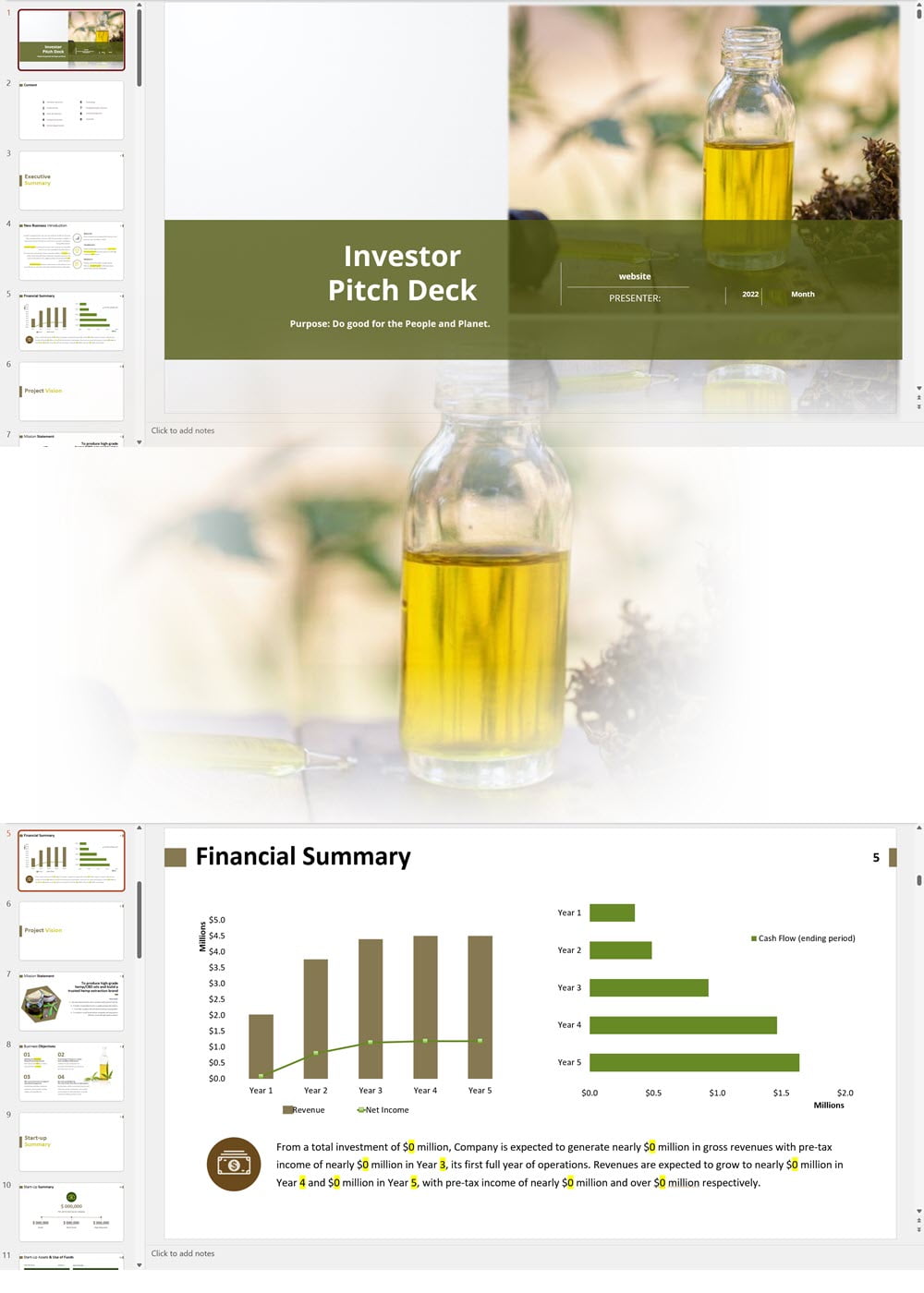 Hemp/CBD Extraction Investor Pitch Deck Template