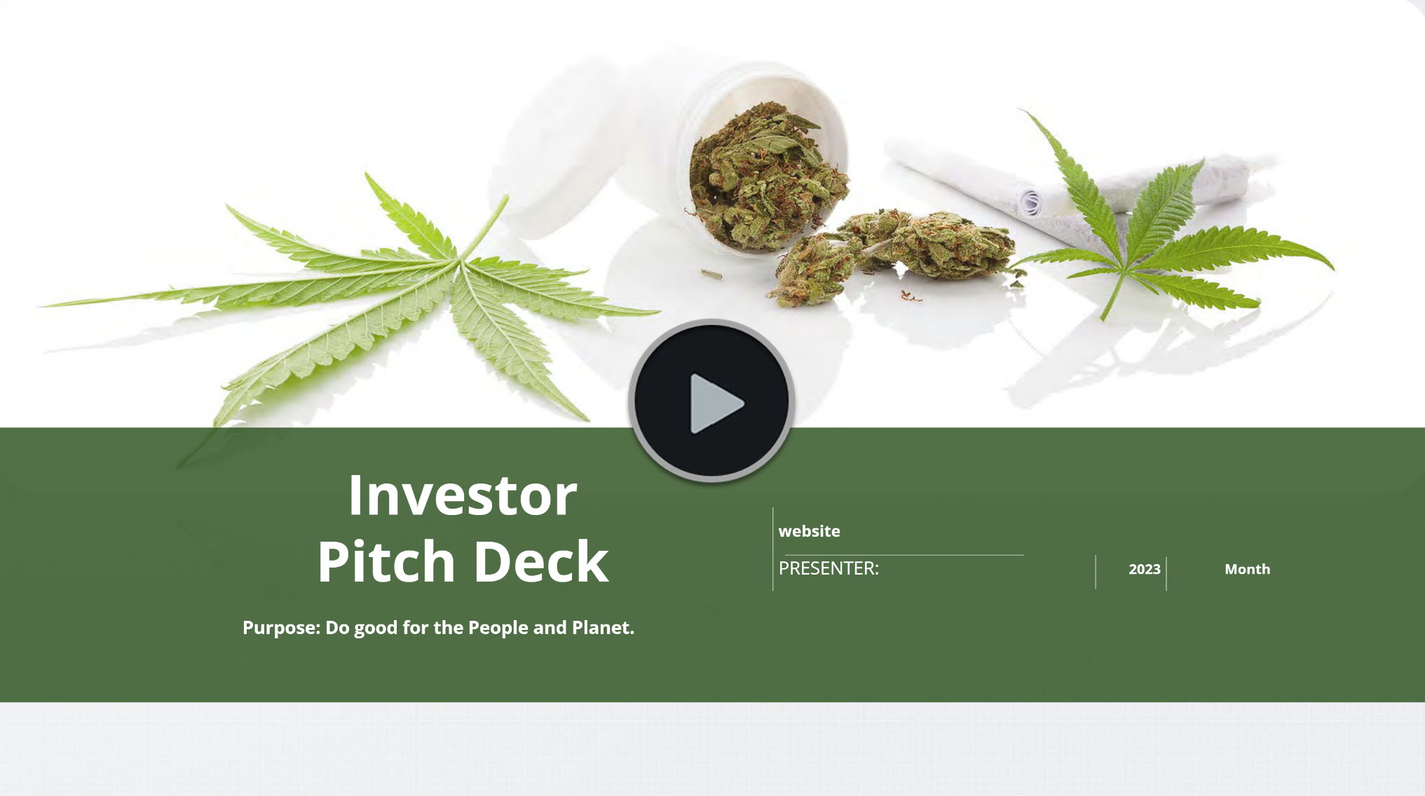 Hemp and Cannabis Vertically Integrated Investor Pitch Deck Template