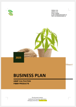 Hemp Fiber Manufacturing Business Plan