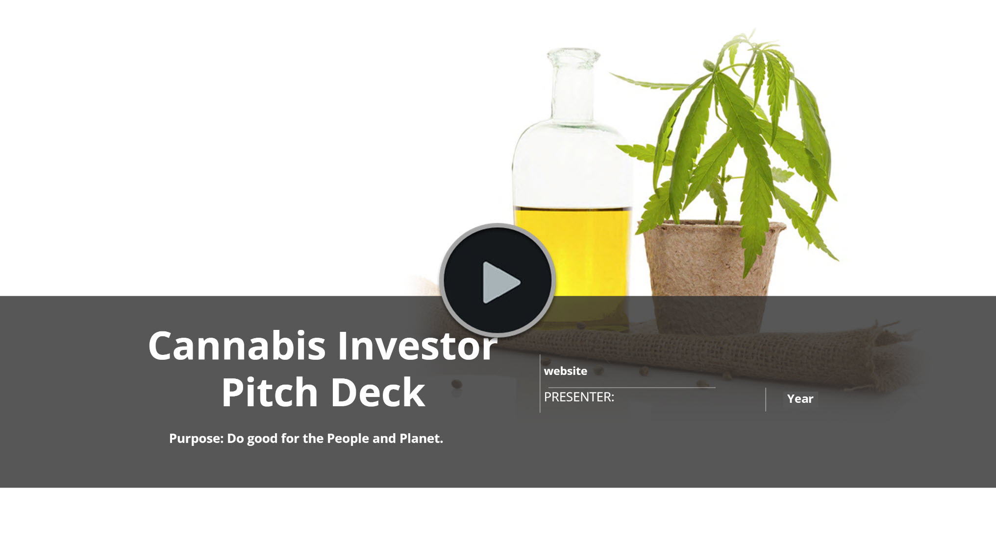 Cannabis Cultivation and Extraction Investor Pitch Deck Template