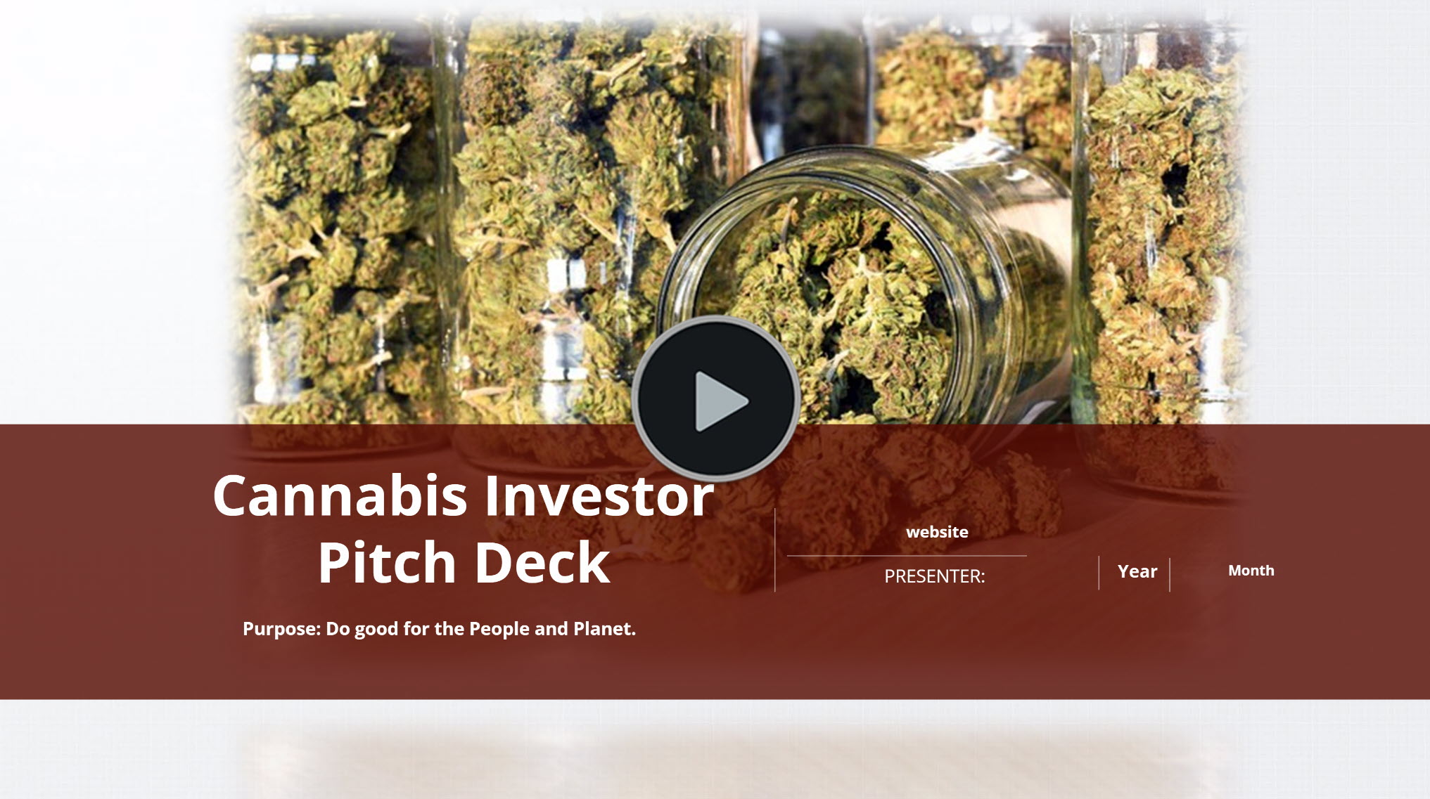 Cannabis Retail Investor Pitch Deck Template