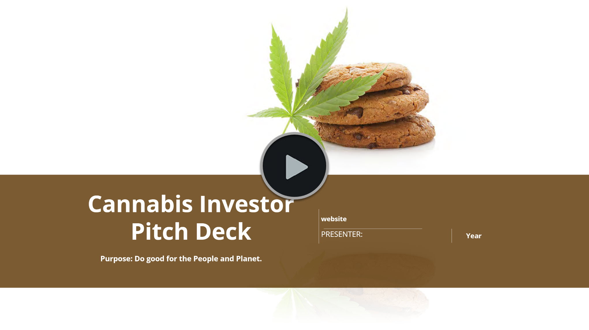 Cannabis Edibles Investor Pitch Deck Template Canada
