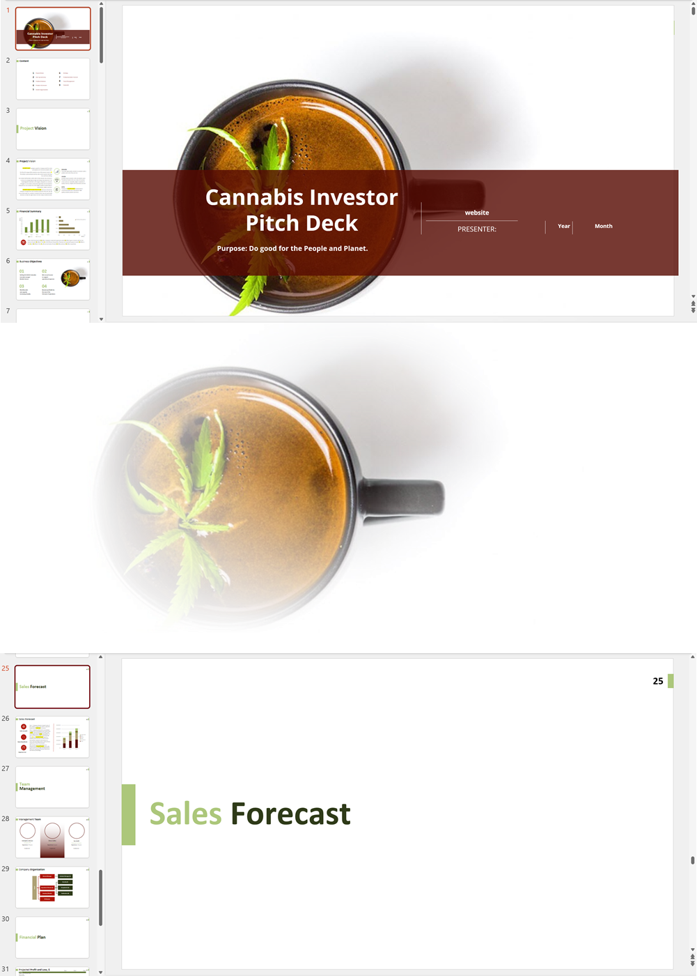 Cannabis Retail + Lounge Investor Pitch Deck Template