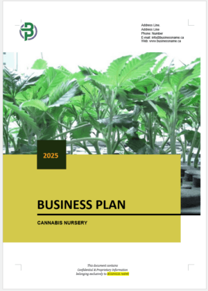 Cannabis Clones Seeds Nursery Business Plan Template Canada