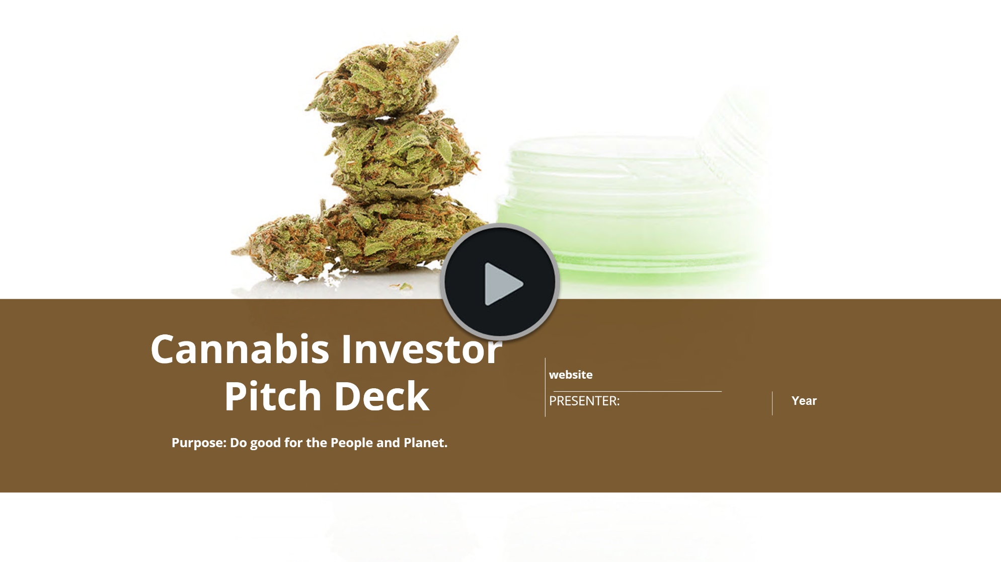Cannabis Cultivation Extraction Manufacturing Investor Pitch Deck Template