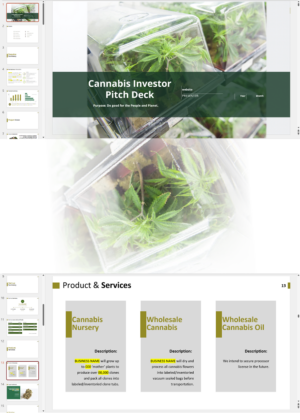 Cannabis Cultivation and Nursery Investor Pitch Deck Template