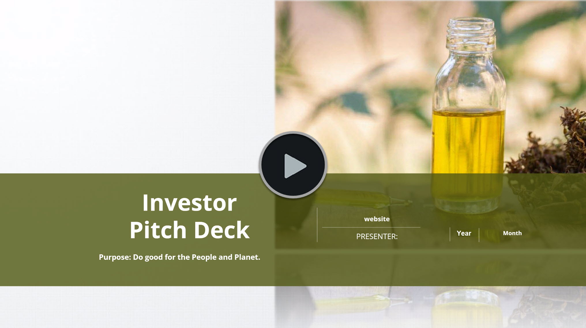 Hemp CBD Extraction Investor Pitch Deck Template