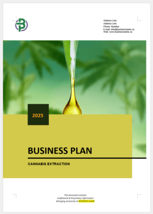 Cannabis Extraction Concentrates Business Plan Template