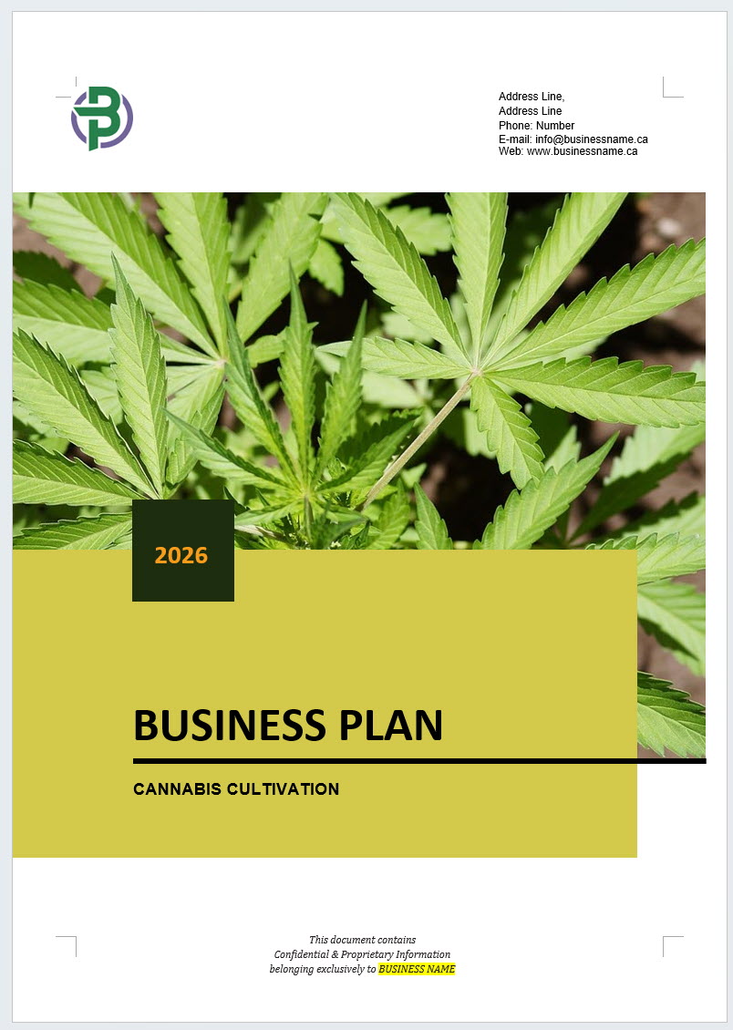 Cannabis Micro Cultivation Business Plan Template